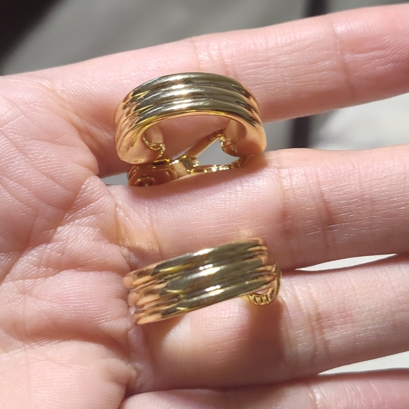 TJG Clip-on Hoops Earrings - Picture 3 of 8